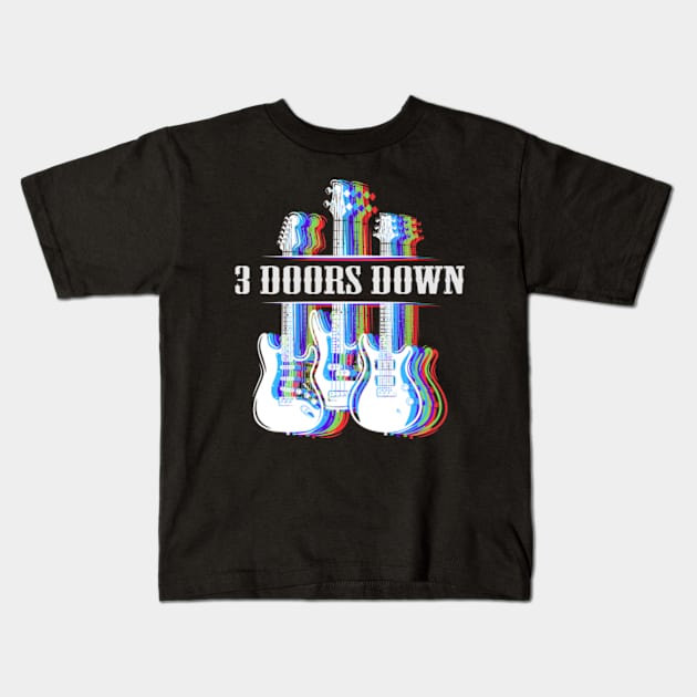 3 DOORS DOWN BAND Kids T-Shirt by xsmilexstd